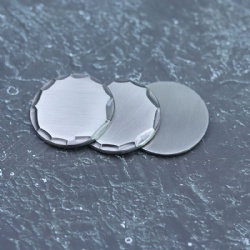 Hammered edge golf  antique silver ball marker with custom logo