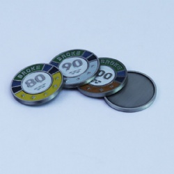 soft enamel custom logo antique silver ball marker coin