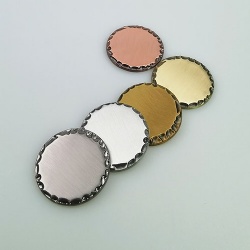 Hammered edge blank golf ball marker