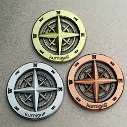 cut out zinc alloy metal ball marker coin