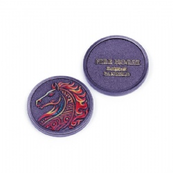 soft enamel custom logo antique silver ball marker coin