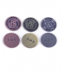 anti cooper, brass silver golf ball markers