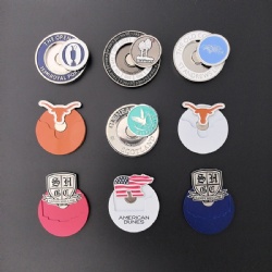 custom logo golf magnetic metal poker chip ball marker