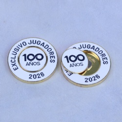 custom logo golf magnetic metal poker chip ball marker
