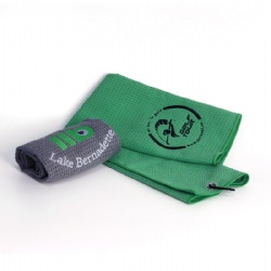 waffle golf towel with embroidered logo