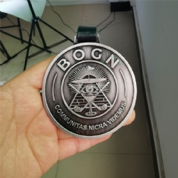 antique metal golf name tag