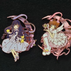 Hard enamel combonied glitter pin
