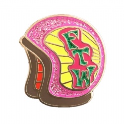 hard enamel flip lapel pin badge