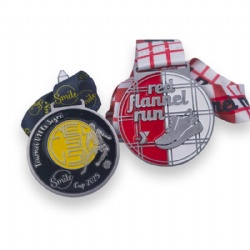 Custom soft enamel silver medals