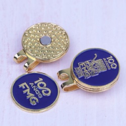 gold metal with removed ball marker
