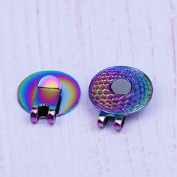 rainbow metal hat clip