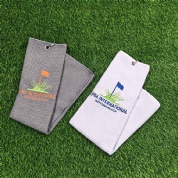 different color waffle golf towel