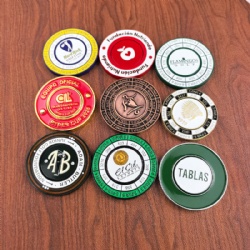 custom logo golf magnetic metal poker chip ball marker