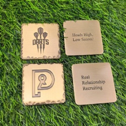 square shaped anti brass die casting golf ball marker