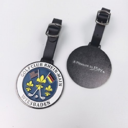 custom soft enamel logo golf bag tags