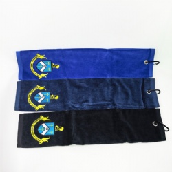 embroidered logo cotton golf towel