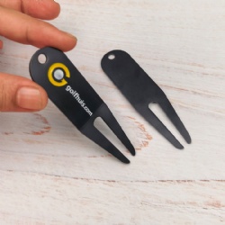 black color engraved divot repair tool