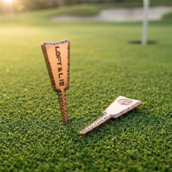 anti cooper color hammered edge engraved one prong divot pitch fork