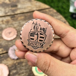 custom anti silver brass cooper golf square shape ball marker