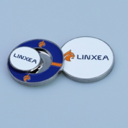 custom logo golf magnetic metal poker chip ball marker